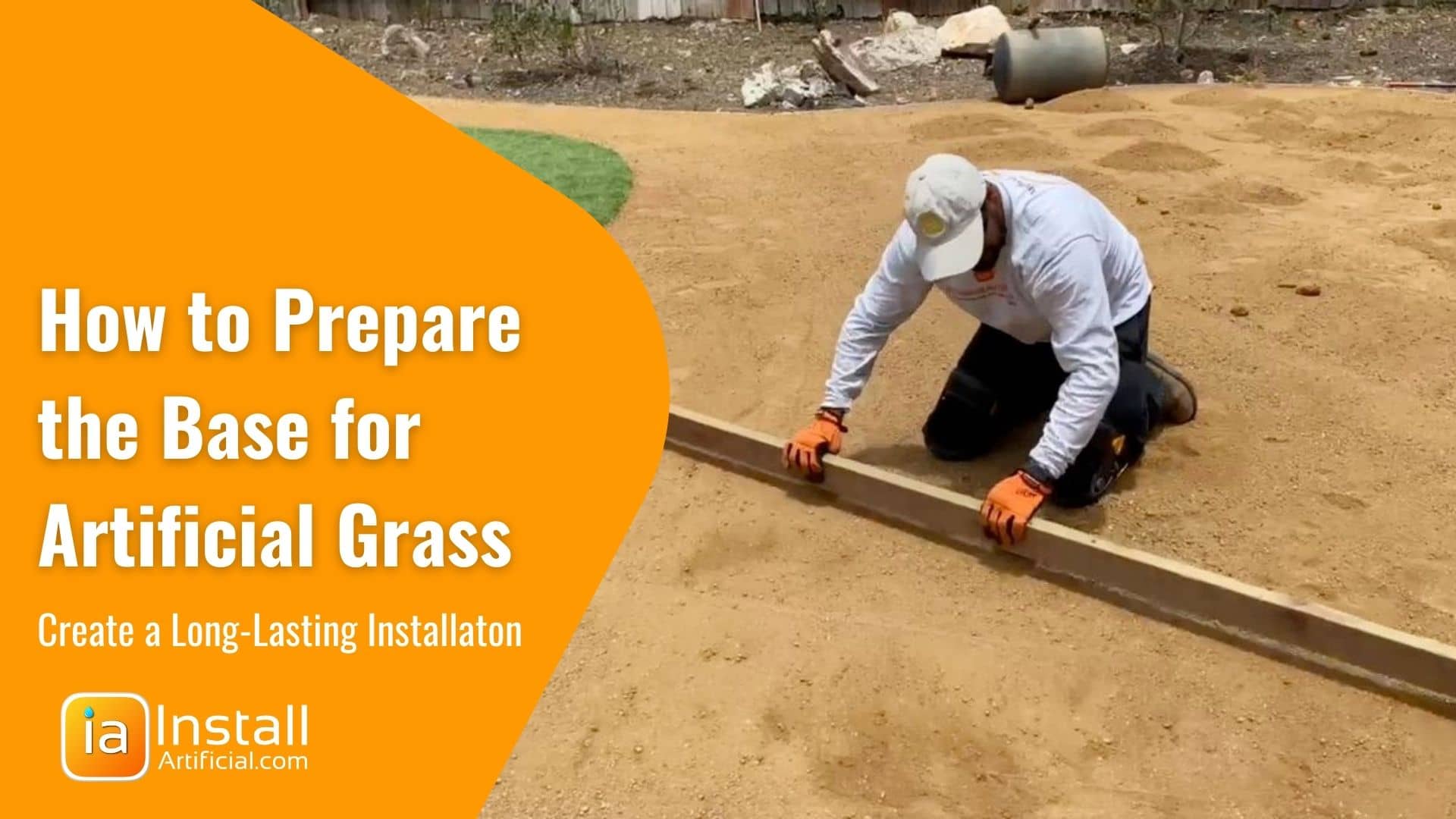 Installing store fake grass